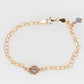 French Knitted Abrolhos Pearl and Keshi Two Toned Bracelet