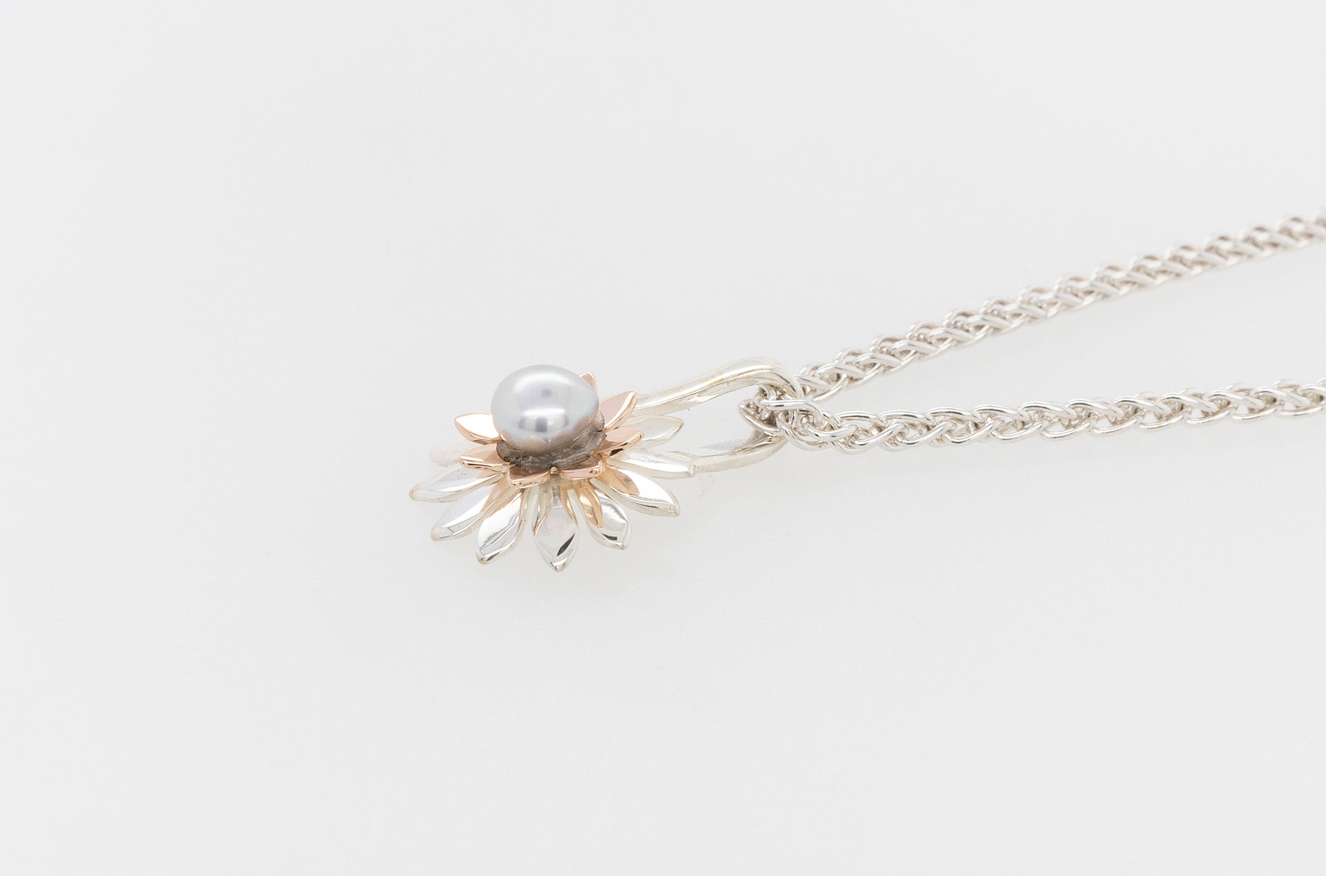 Mini Everlasting Keshi Pearl Pendant SS/9RG