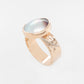 Embossed Duo Colour Mabe Ring