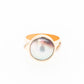 Embossed Duo Colour Mabe Ring
