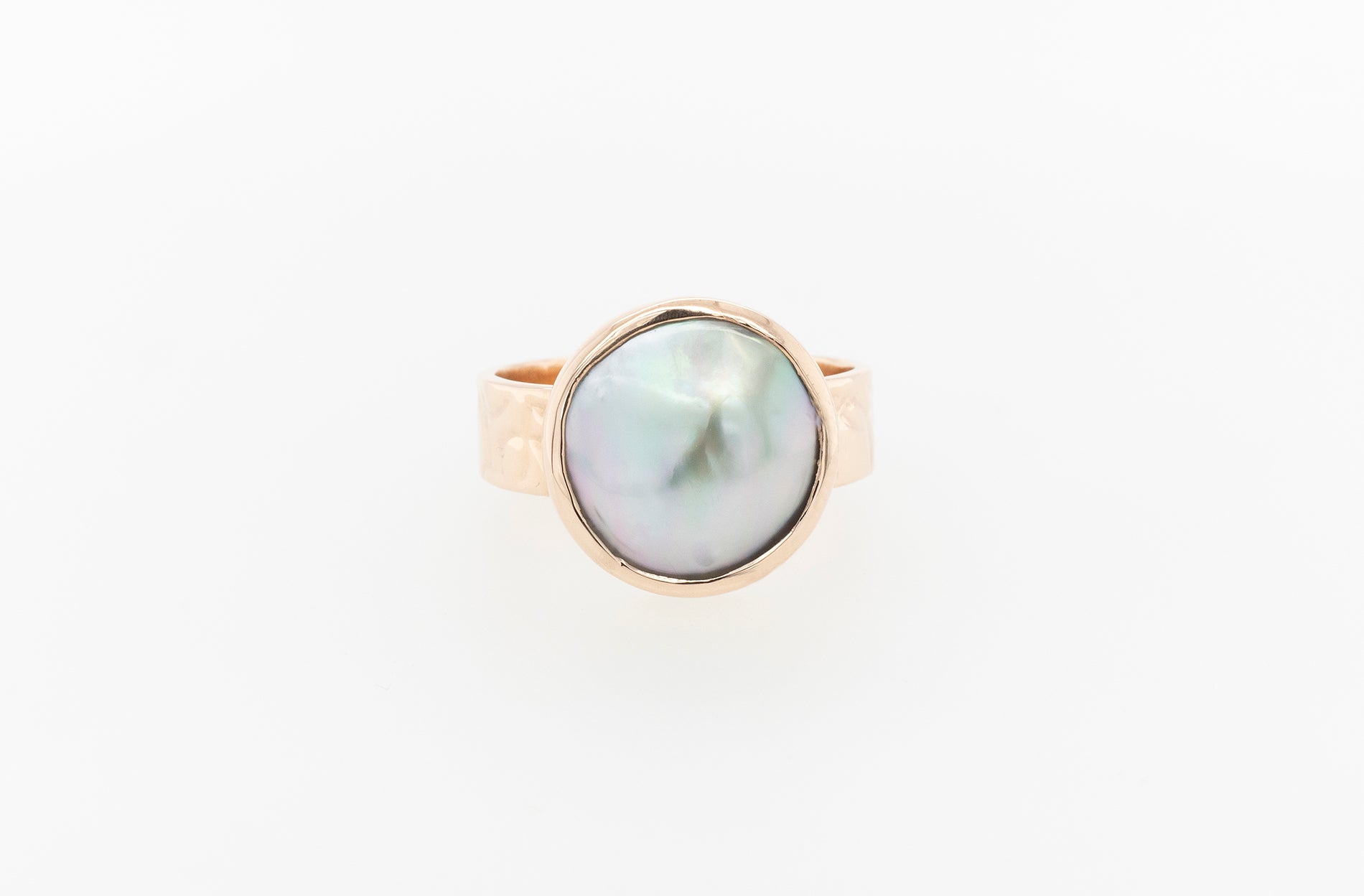 Embossed Mabe Ring