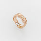 Vine Ring in Rose with Pink & White Diamonds
