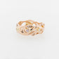 Vine Ring in Rose with Pink & White Diamonds