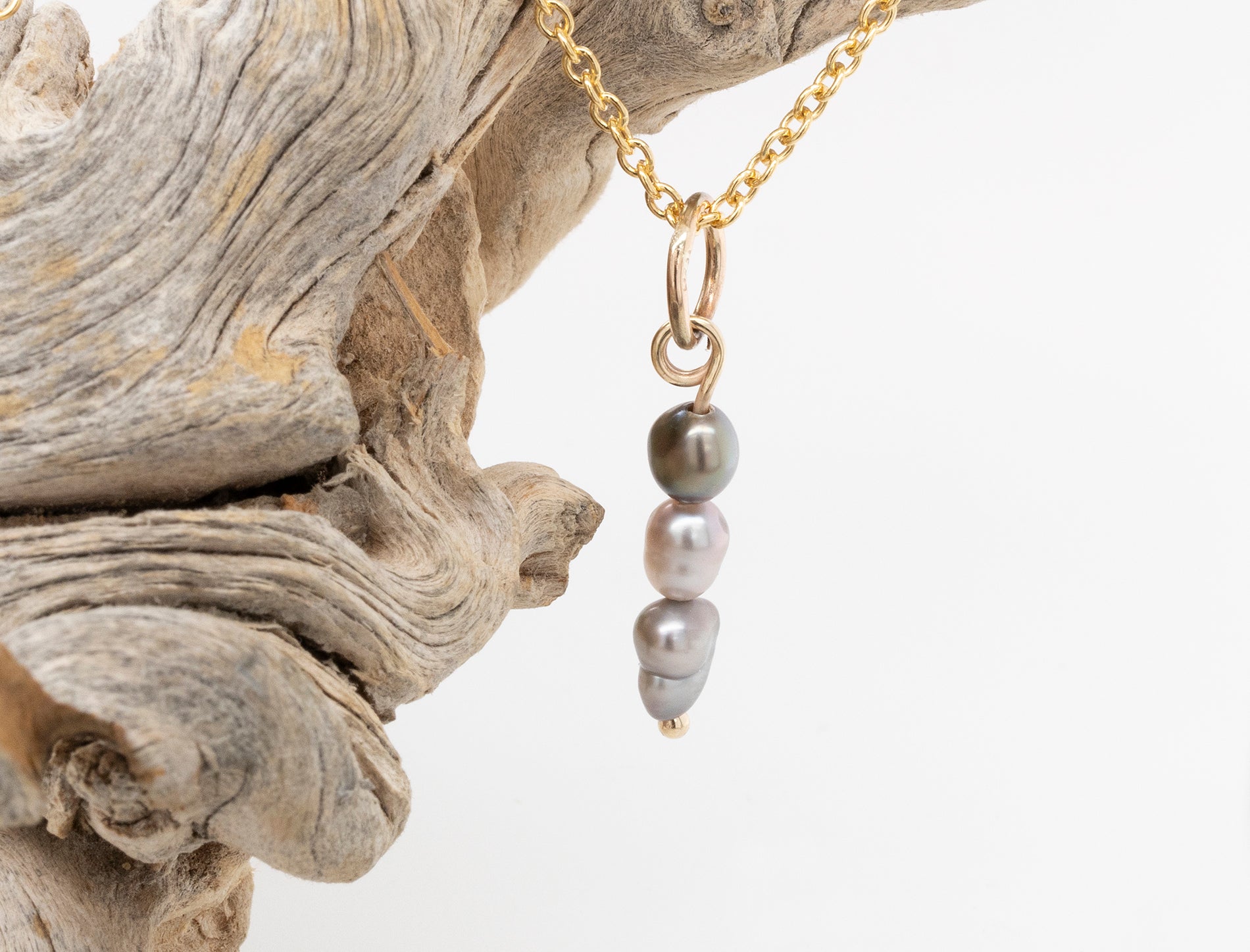 Triple Keshi Pendant 