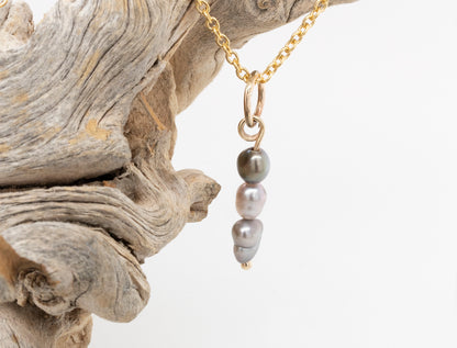 Triple Keshi Pendant 