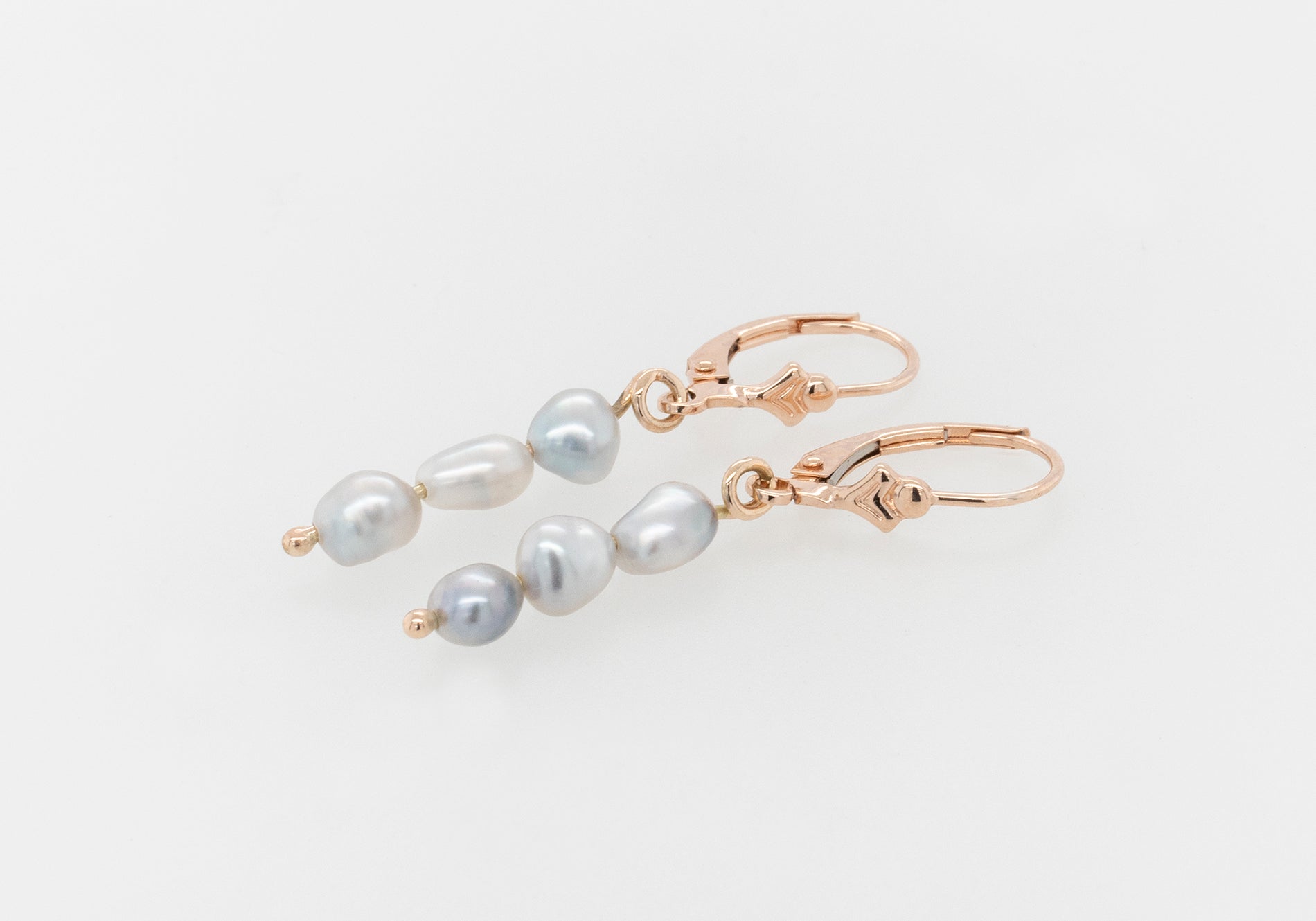Triple Keshi Earrings  2
