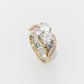 Multi-Coloured Diamond Cluster Ring