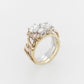 Multi-Coloured Diamond Cluster Ring