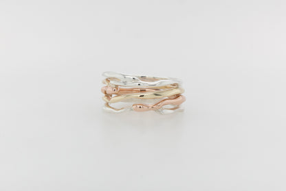 Seaweed Ring Three-Tone 