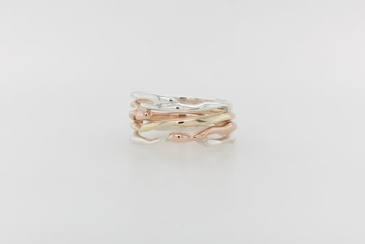 Seaweed Ring Three-Tone 