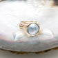 Pearl Seaweed Ring Three-Tone 