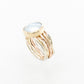 Pearl Seaweed Ring Three-Tone 