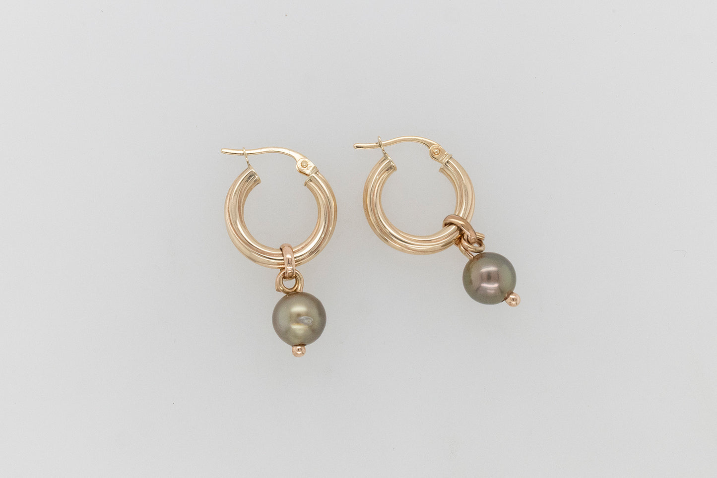 Pearl Drop Hoops