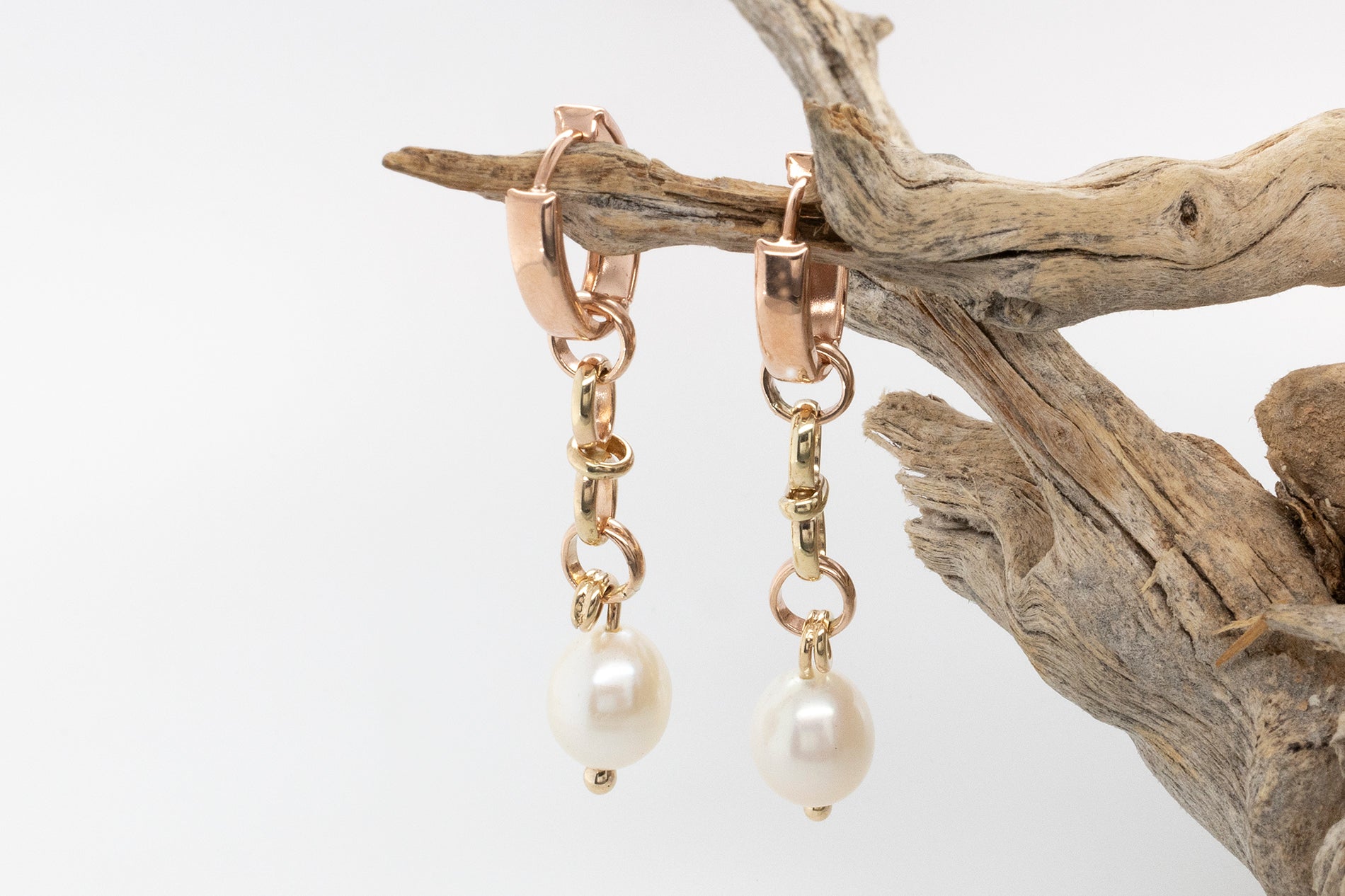 Pearl Chain Huggies