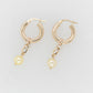 Pearl Chain Hoops