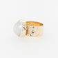 Thick Band Embossed Mabe Ring