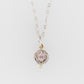 French Knitted Pearl Pendant Two Tone