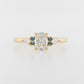 Blue & White Diamond Engagement Ring - Oval 
