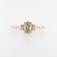 Champagne, Yellow & White Diamond Engagement Ring - Oval 