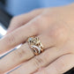 Champagne & White Diamonds Rose Ring