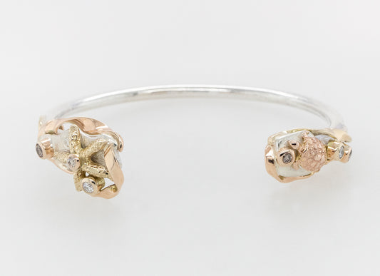 Sea Life Cuff With Diamonds