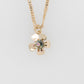 Geraldton Wax Titanium & Pink Sapphire Flower Pendant