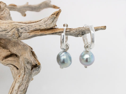 Abrolhos Island Pearl Hoop Earrings