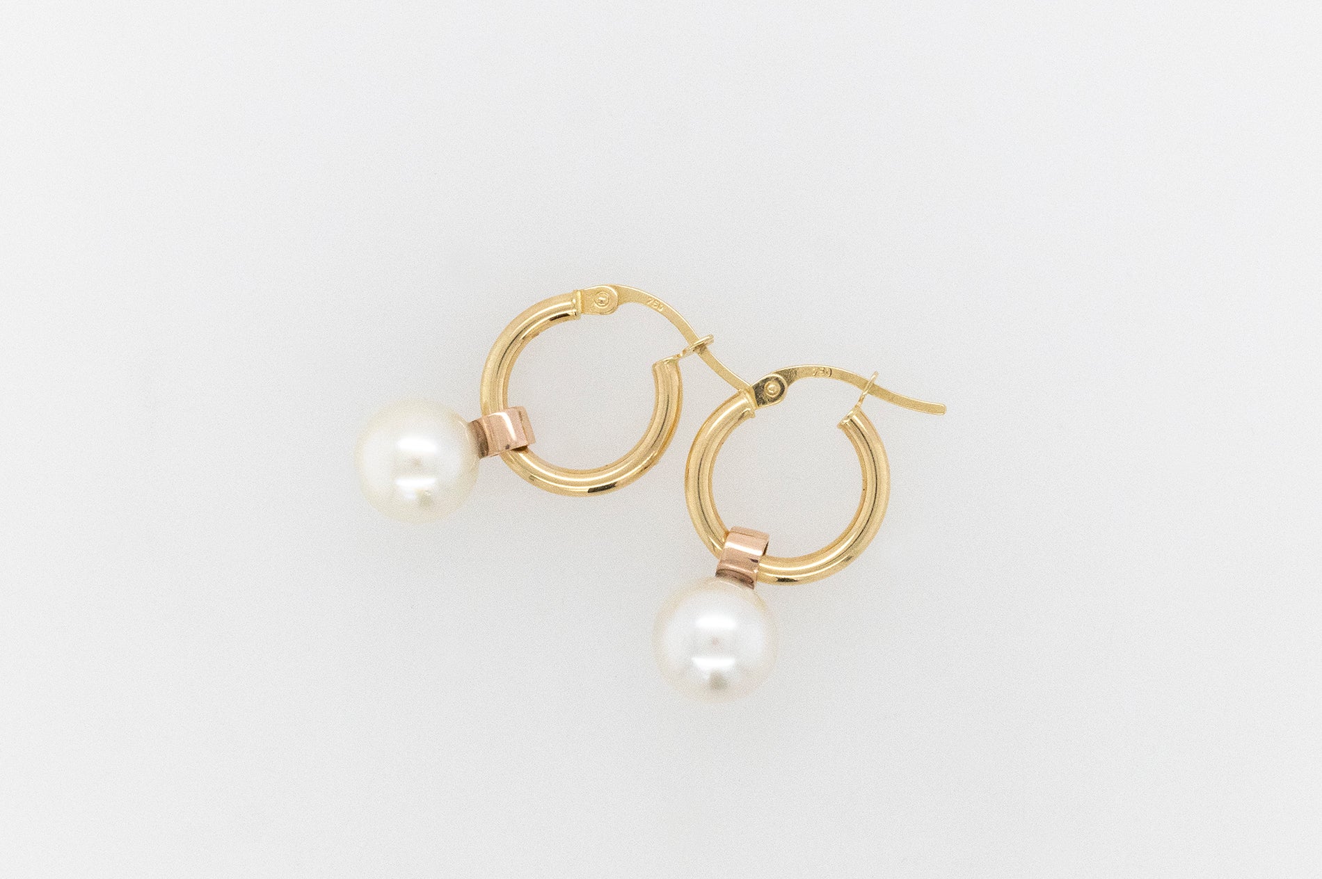Akoya Pearl Hoop Earrings