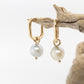 Akoya Rectangle Huggie Earrings