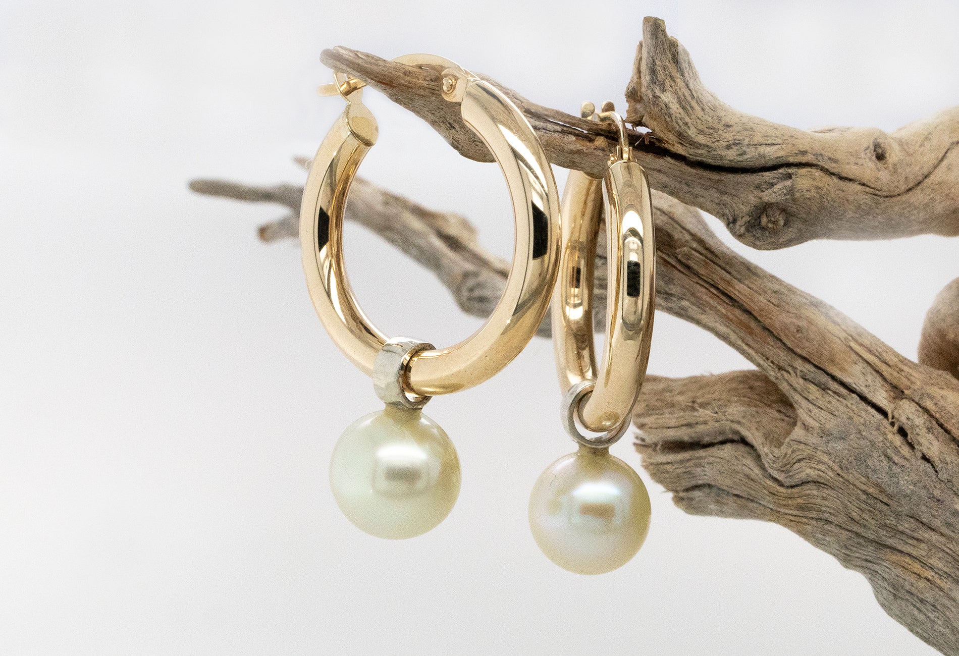 Akoya Pearl Hoop Earrings