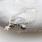 Keshi pearl Bracelet with Starfish Charm