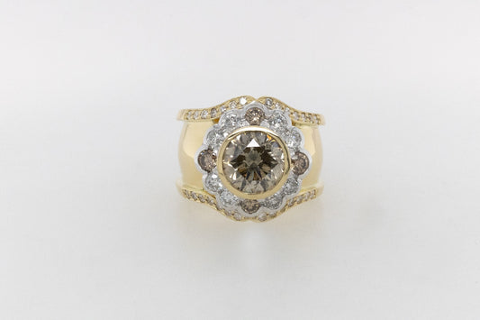 3ct Champagne Diamond Ring