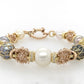 Knitted Two Toned Abrolhos Pearl & Diamond Bracelet 