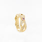 Pink & White Diamond Fancy Dress Ring
