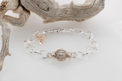French Knitted Pearl and Baby Seal Braclelet