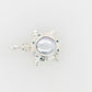 Turtle Mabe Pendant with Blue Diamonds