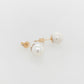 Pearl Screw-Back Sud Earrings
