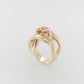Gold Cushion Topaz and Diamond Ring