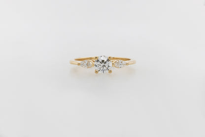 Engagement Ring 0.40ct Round and Marquise Trilogy