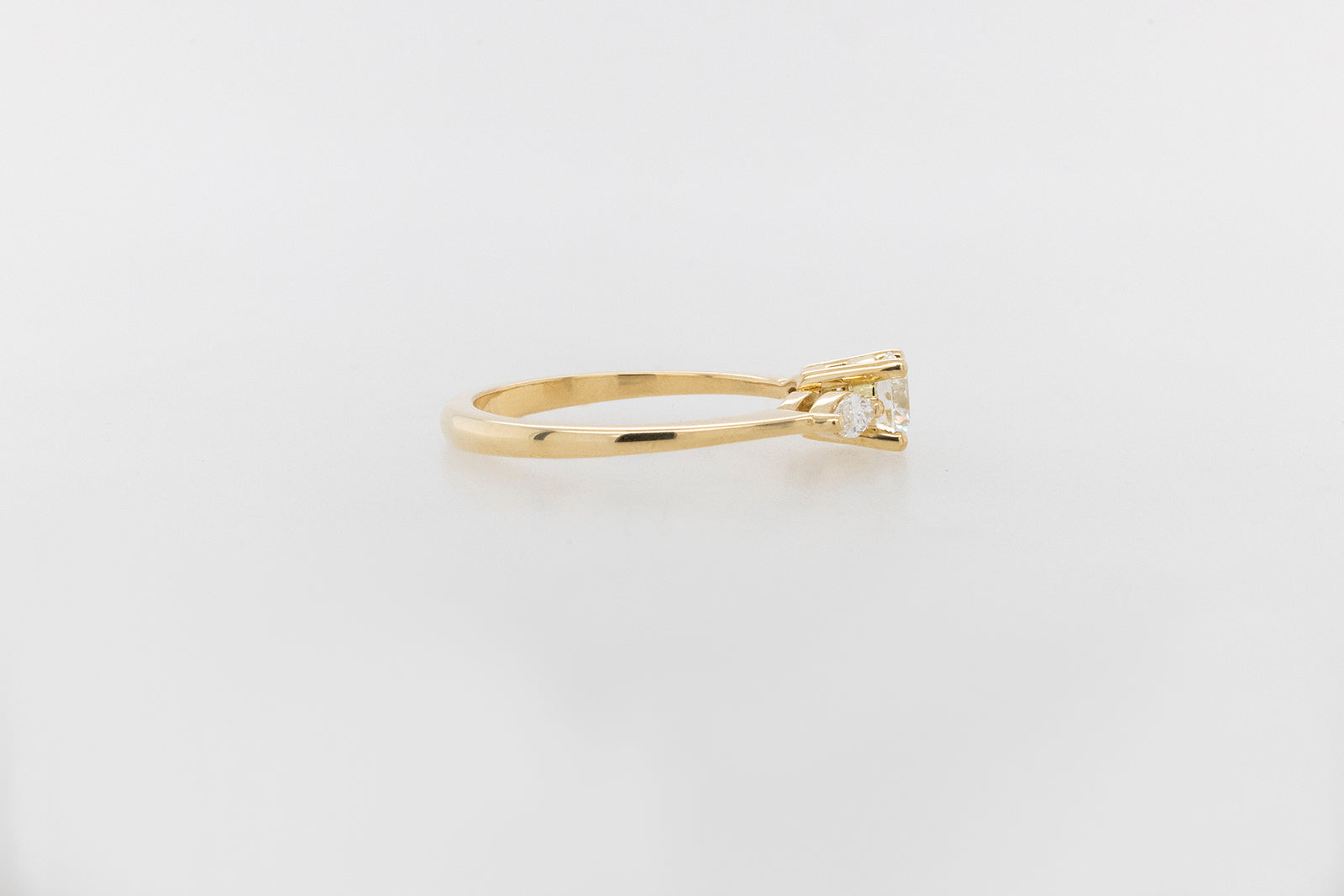 Engagement Ring 0.40ct Round and Marquise Trilogy