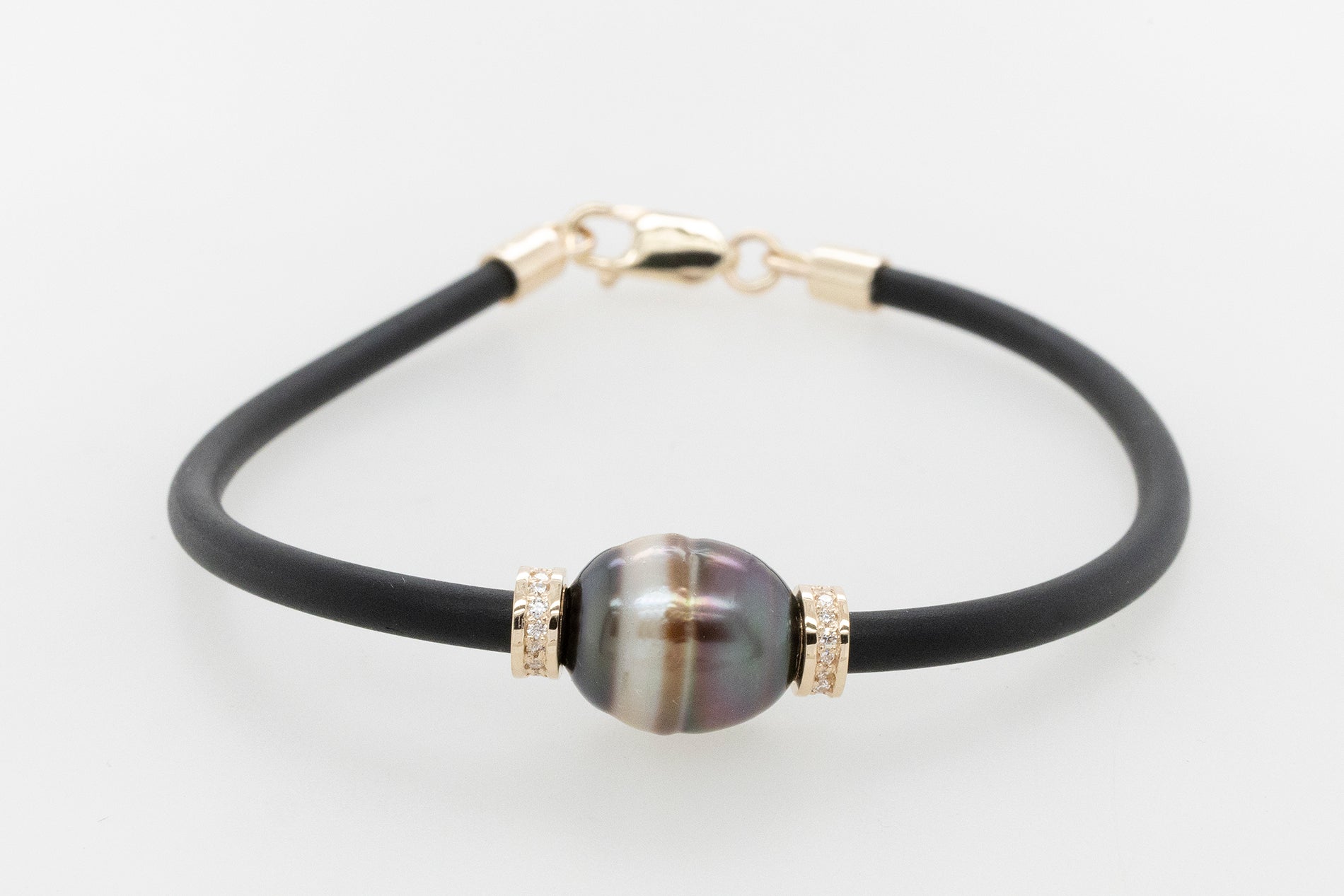 Custom Make Pearl and Diamond Neoprene Bracelet