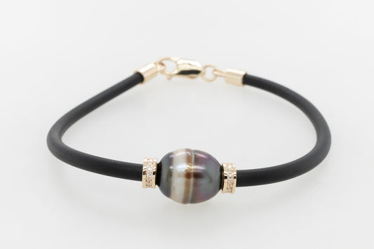 Custom Make Pearl and Diamond Neoprene Bracelet