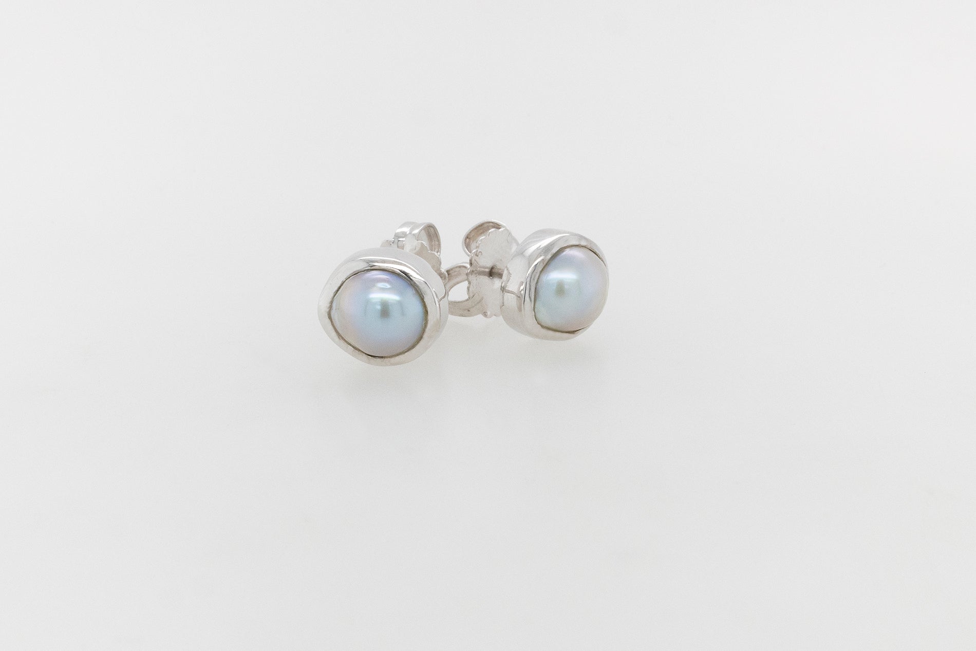 Abolhos Half Pearl Stud Earrings