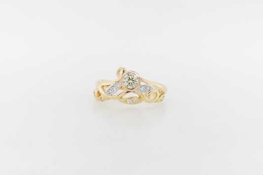 Fancy Yellow Diamond Vine Ring