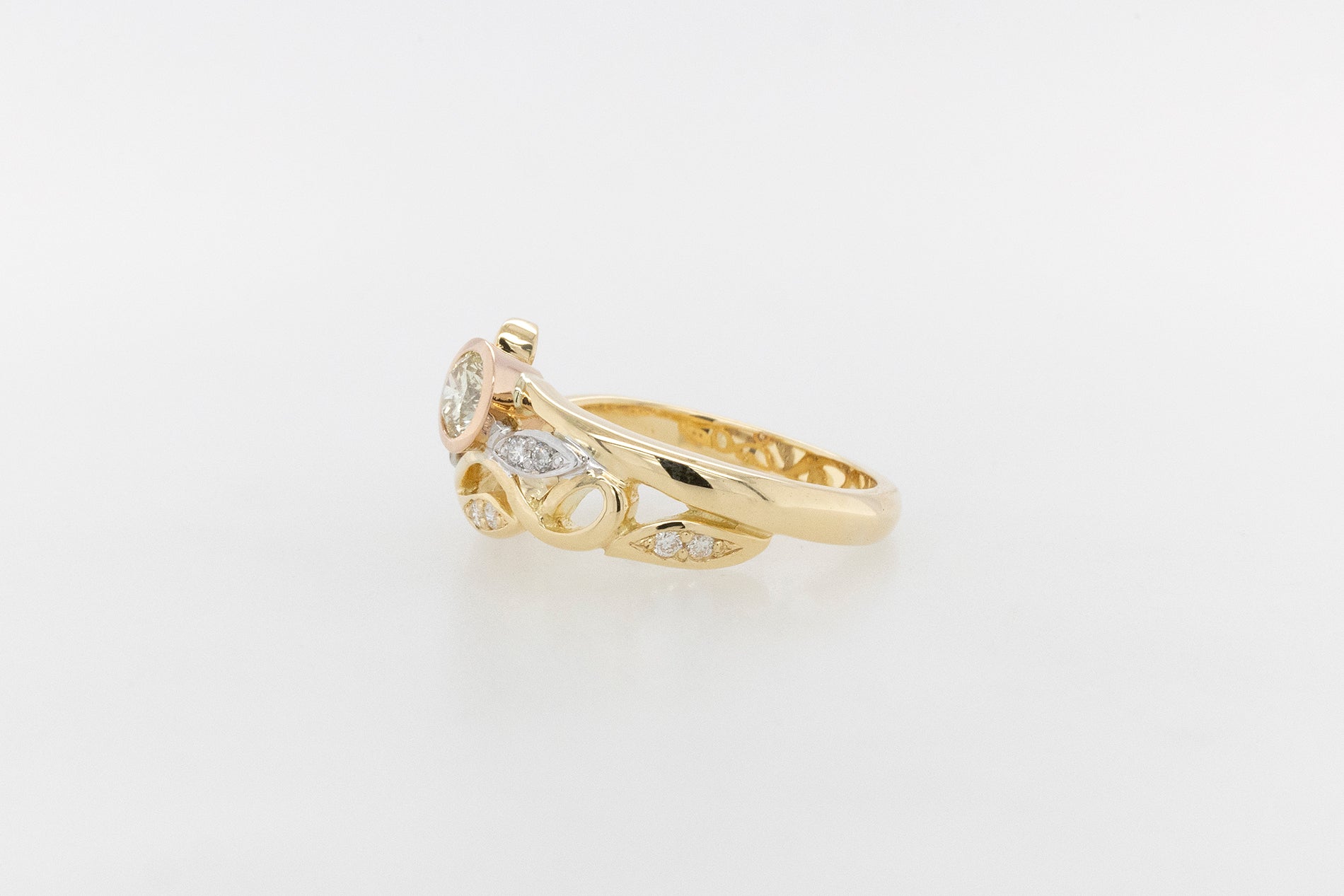 Fancy Yellow Diamond Vine Ring