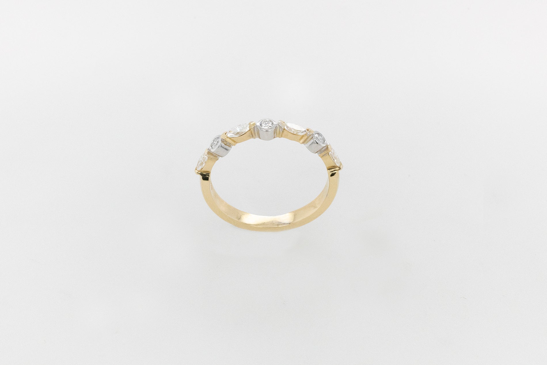 Marquise and Round Diamond Eternity Ring