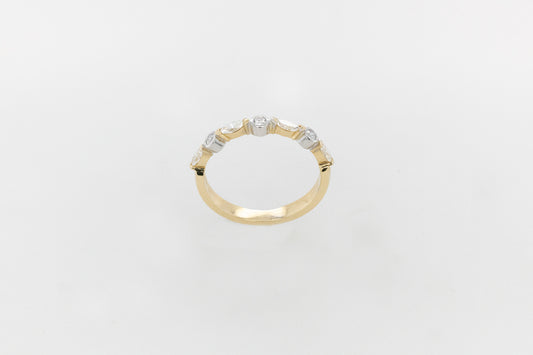 Marquise and Round Diamond Eternity Ring
