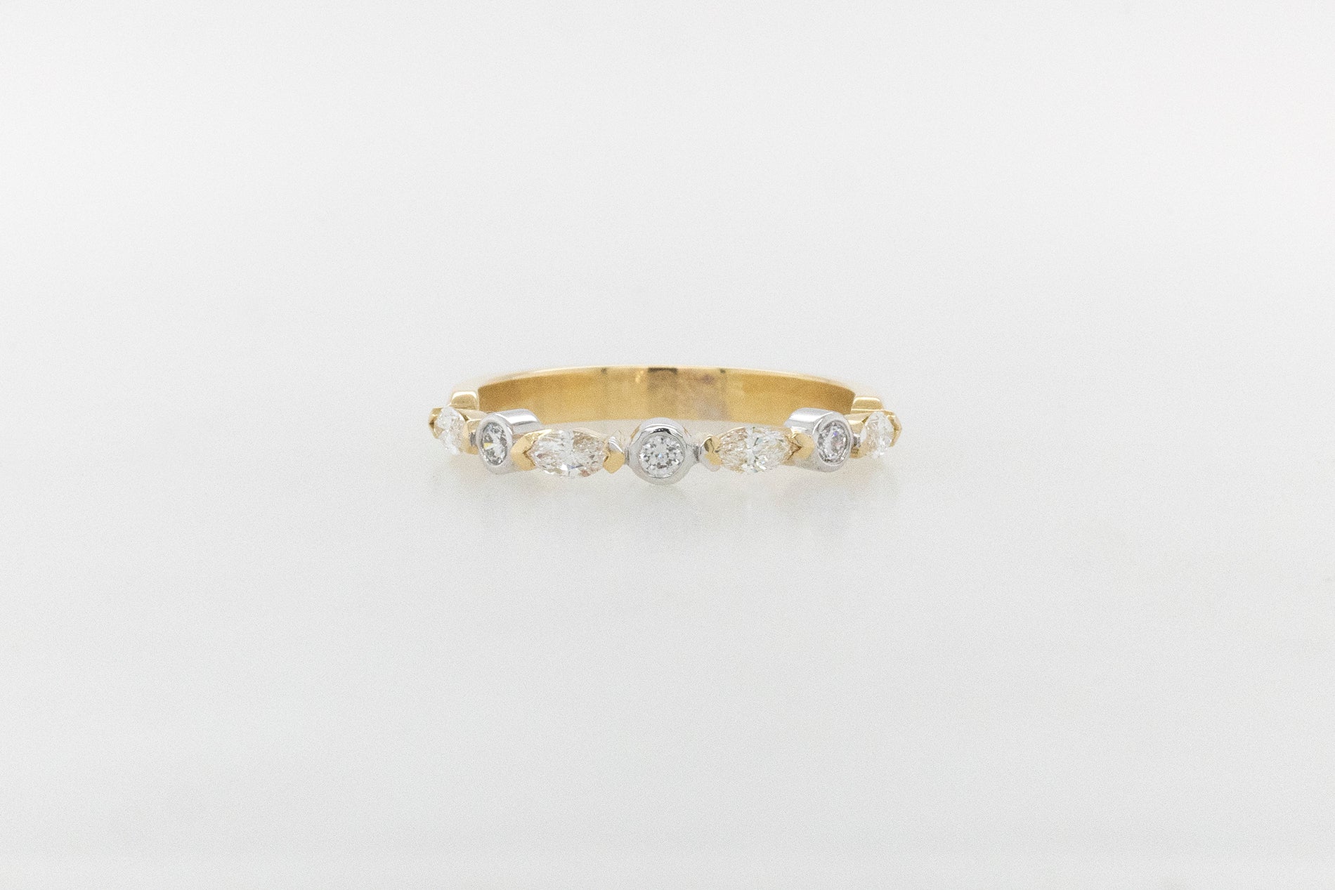Marquise and Round Diamond Eternity Ring