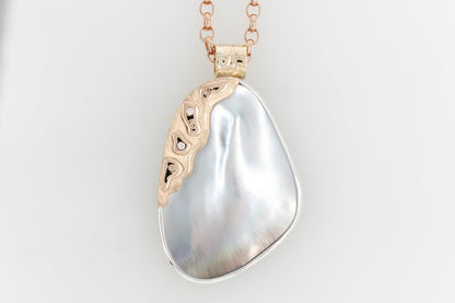 Diamond Mabe Pearl Pendant 