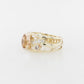 Golden Topaz and Diamond Dress Ring